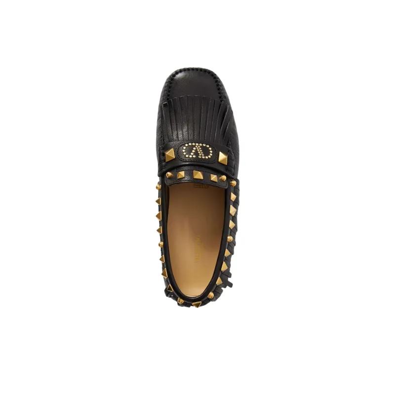 Valentino Gommino Loafers Women's Black-3