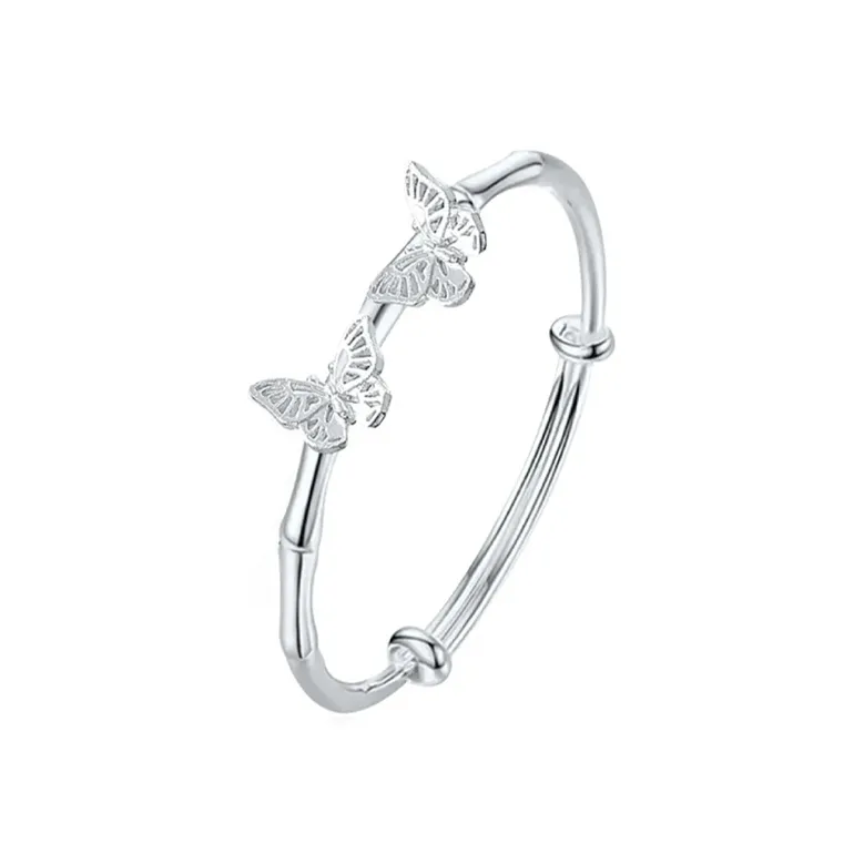 ZHONGLING 999 Fine Silver Bangles Women's-0