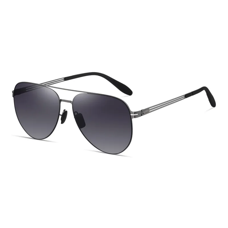 Yamaichi Maru Stainless Steel Aviator Sunglasses Unisex-3