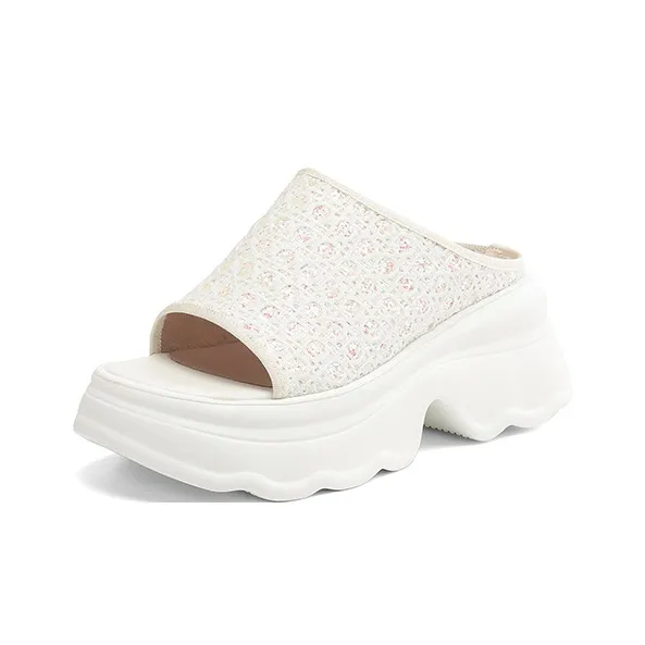 Su Yanjiao Rubber Foam Outsole Quiet Slip Resistant Cushioning Slide Slippers Women's-5