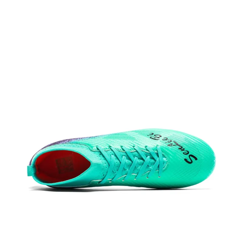 QIUTEXIONG SG Metal Long Studs Soft Ground Slip Resistant Coverage Soccer Shoes Unisex-16