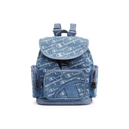 Champion Fabric, Synthetic Leather backpack weave Women's Light Blue Denim/Dark Blue Denim
