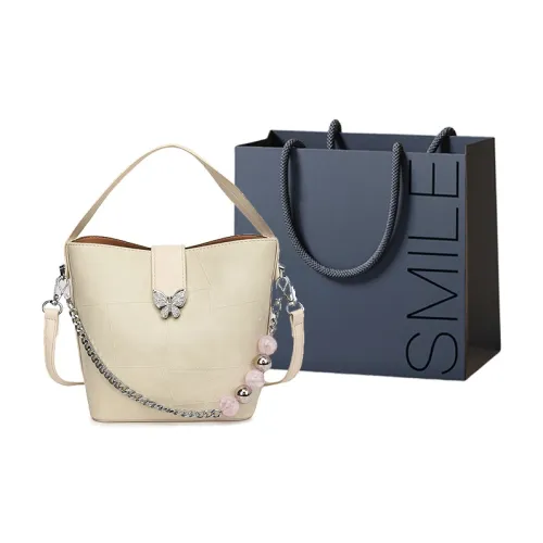 SWIMADE PU Handbag Women's Ecru/Blue/Pink