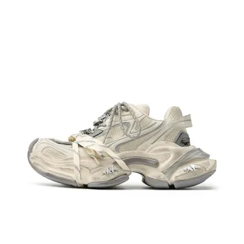 XSCZ Cushioning, Slip Resistant, Abrasion Resistant, Breathable, Support Low Top Chunky Sneakers Unisex