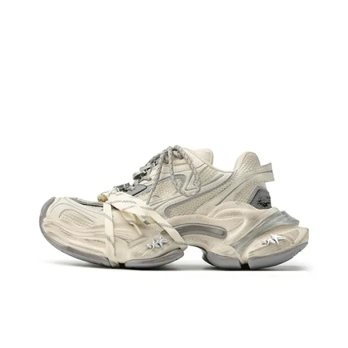XSCZ Cushioning, Slip Resistant, Abrasion Resistant, Breathable, Support Low Top Chunky Sneakers Unisex