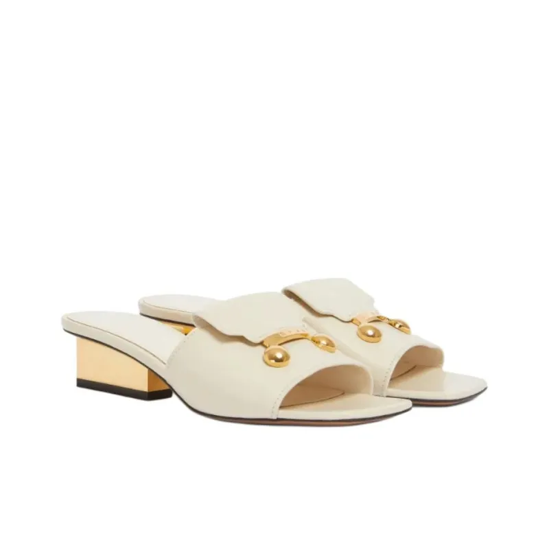 MARNI Slide Slippers Women's Beige-2