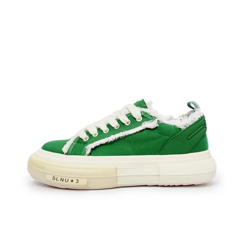 Boogie Bear Canvas Shoes Men Low Top White/Paisley/Black/Green-9