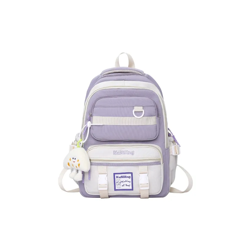 Tong Tong Rabbit Nylon Backpack Regular Women's Purple & White/Purple & Yellow/White & Orange/Black & White-0