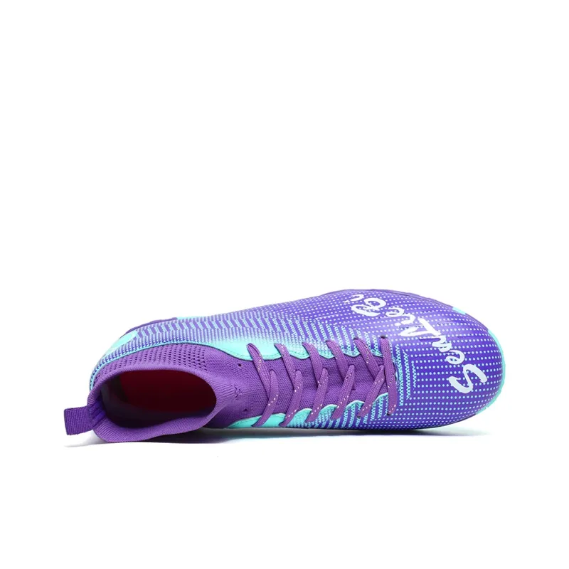 QIUTEXIONG FG Rubber Long Studs TF Rubber Broken Studs Soft Ground Firm Ground Slip Resistant Soccer Shoes Unisex-2