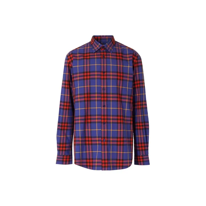 Burberry Shirts Men Purple-0