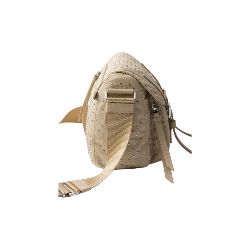 PRADA Recycled Nylon Crossbody Bag Women's Desert Yellow-2