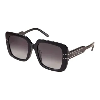DIOR Plate Frame Square Sunglasses Women's Black