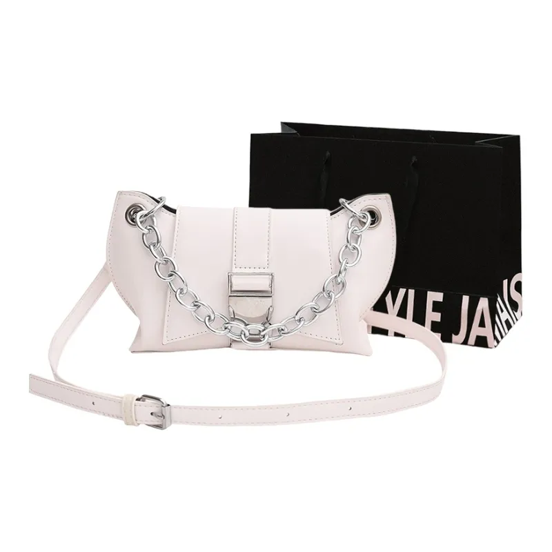 Cwatcun PU Shoulder Bag Women's White/Pink/Coffee/Black-0