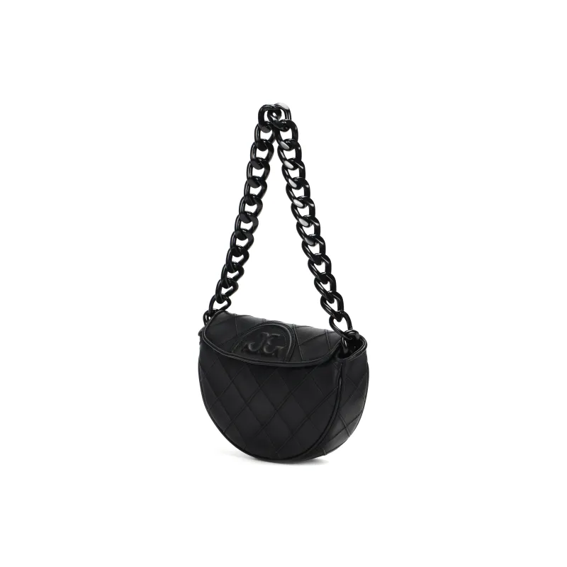 TORY BURCH Fleming Calfskin Crescent Bag Shoulder Bag Mini Women's Black-1