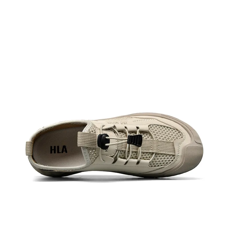 HLA Casual Shoes Men Low Top Army Green/Sand-7