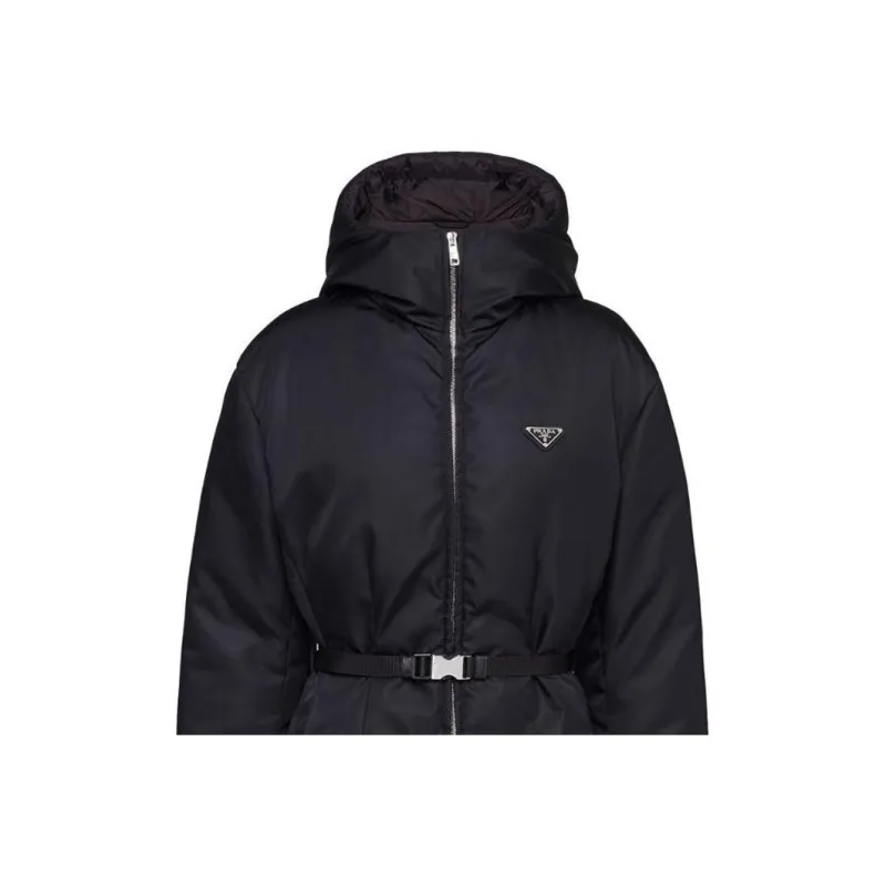 PRADA Re Nylon Hooded Down Coat-3
