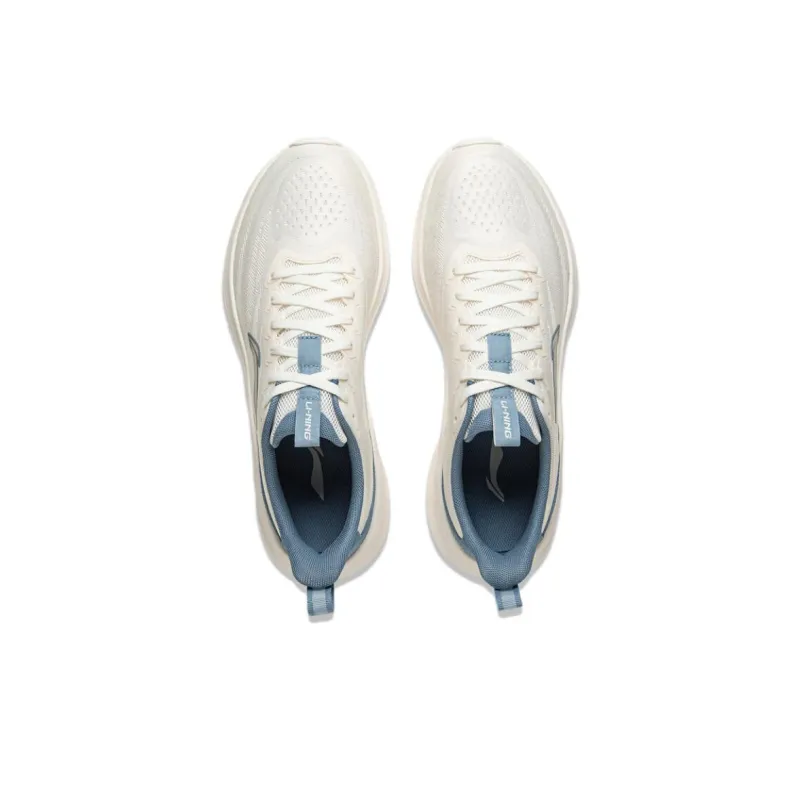 LiNing Light Breeze Low Top Casual Running Shoes Men's White Blue-3