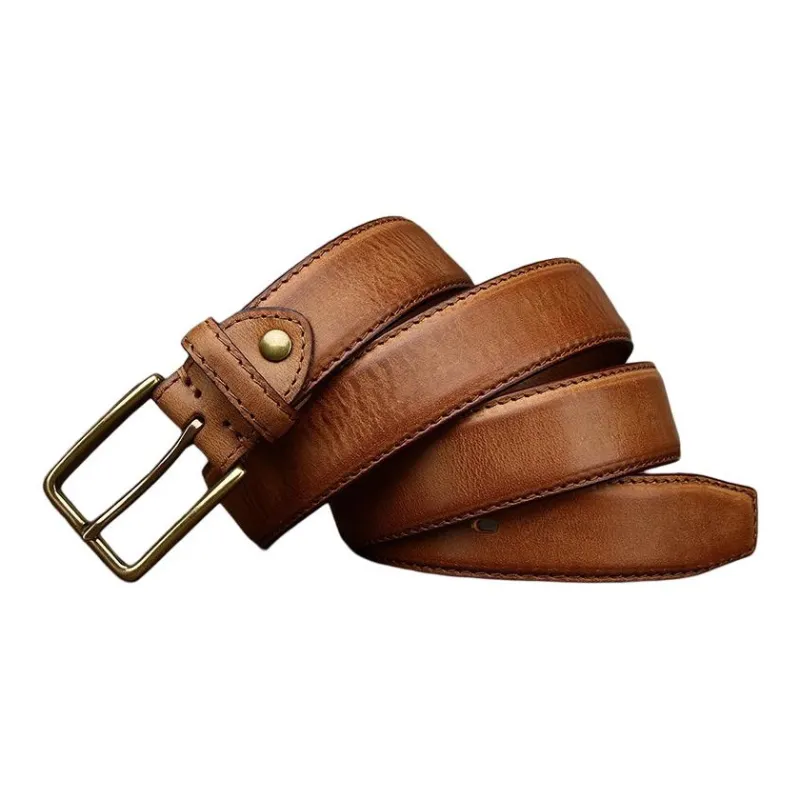 JEANSWEST Cow Leather Belts Men's Width 3.5CM-12