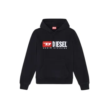 DIESEL S Ginn Hood Div Logo appliqué Hoodie