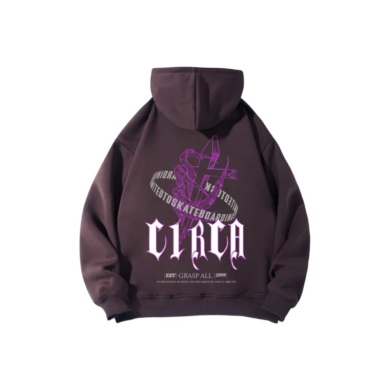 C1RCA American Luxury Streetwear Vintage Cross Letter Logo Print Sweatshirt Unisex-11