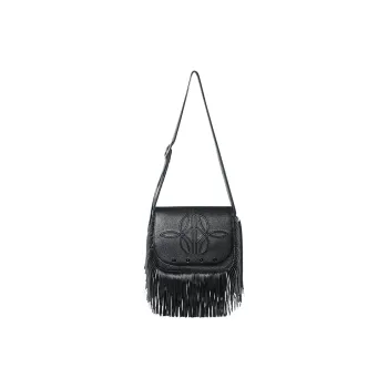 TERRA INCOGNITA PU Crossbody Bag, Shoulder Bag Unisex Black