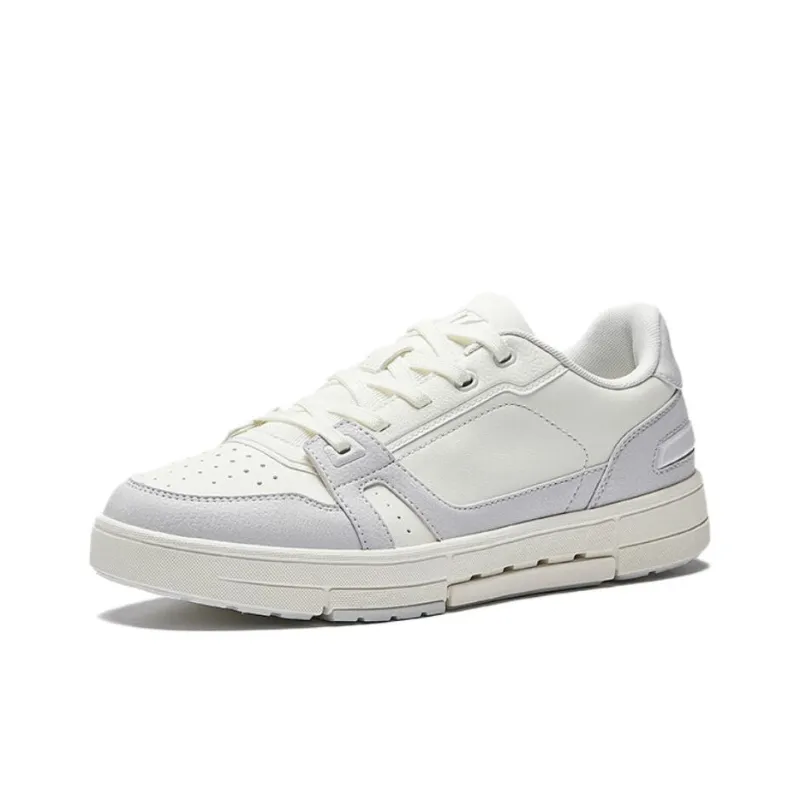 Anta Breathing Breathable And Slip Resistant Low Top Skateboard Shoes Women's White Gray-1