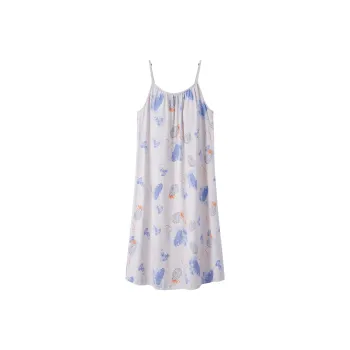 Sha Qian Nightgown Women's Light Gray