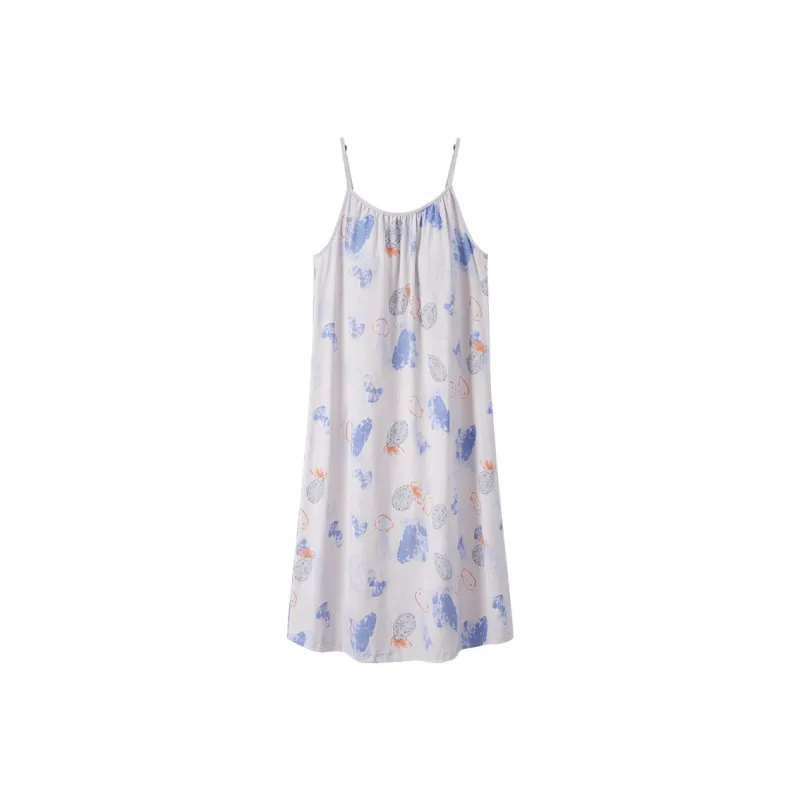 Sha Qian Nightgown Women's Light Gray-0
