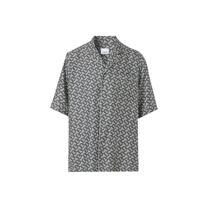Burberry Tb Monogram Print Silk Shirt-0