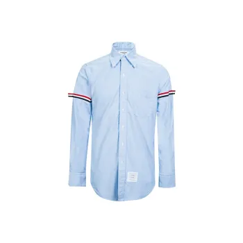 THOM BROWNE Rwb Striped Long Sleeved Shirt