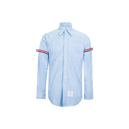 THOM BROWNE Rwb Striped Long Sleeved Shirt