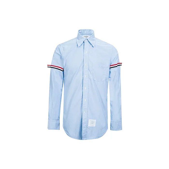 THOM BROWNE Rwb Striped Long Sleeved Shirt-0