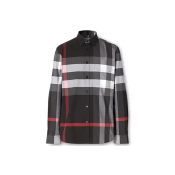 Burberry Check Stretch Cotton Poplin Shirt
