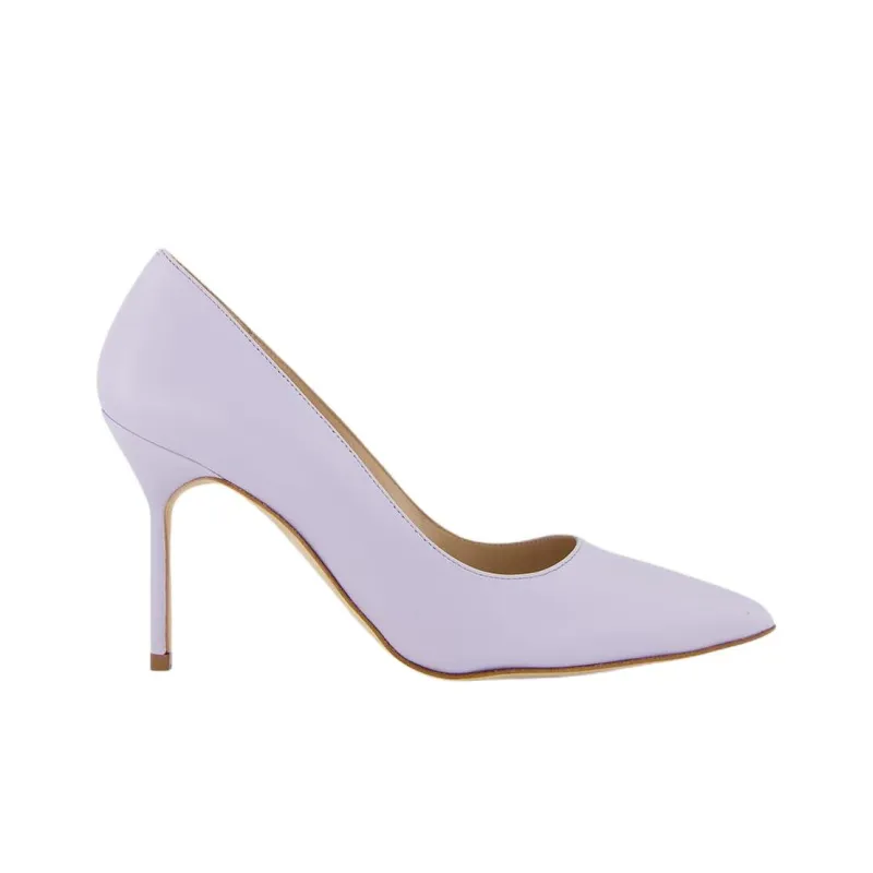 MANOLO BLAHNIK BB Slim Heel High Heels 9cm Women's Light Purple-1