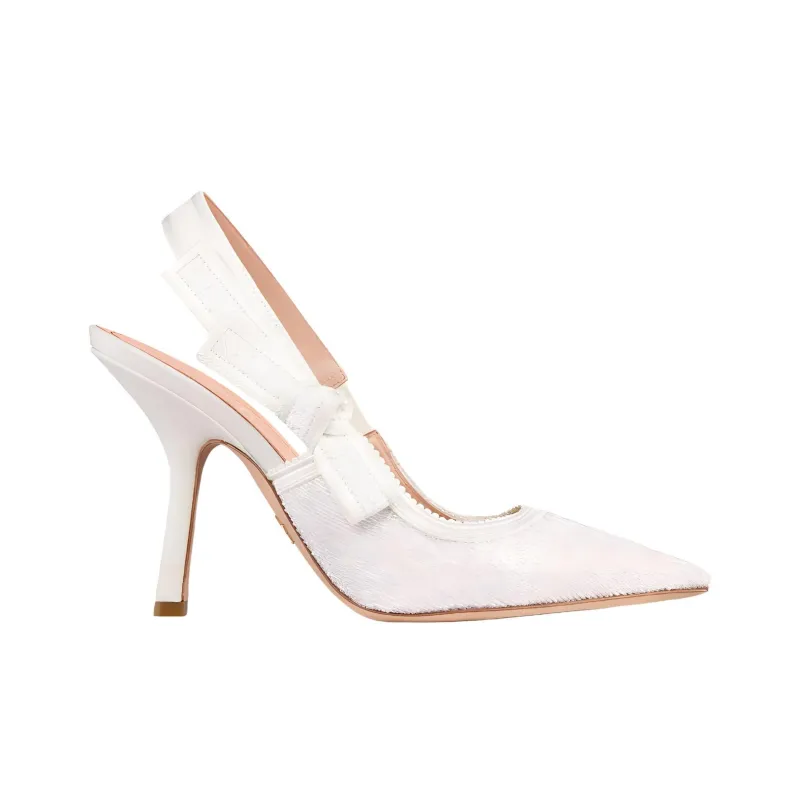 DIOR J'Adior Slim Heel High Heels 10cm Women's White-1