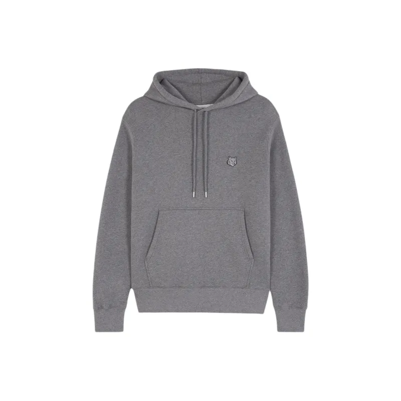 Maison Kitsune Bold Fox Head Patch Drawstring Hoodie-0
