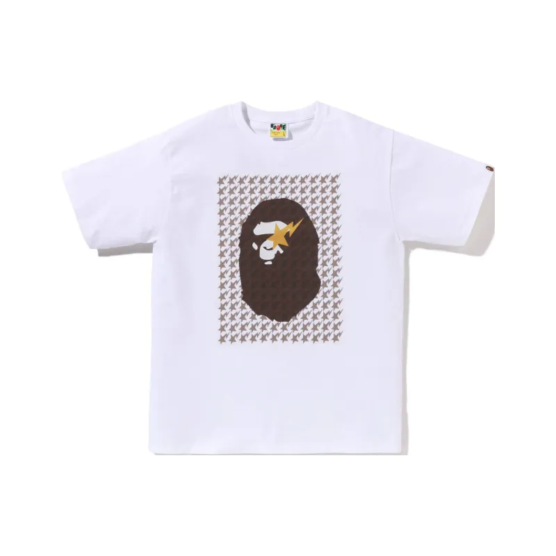 Bape Sta Houndstooth Ape Head Tee-2