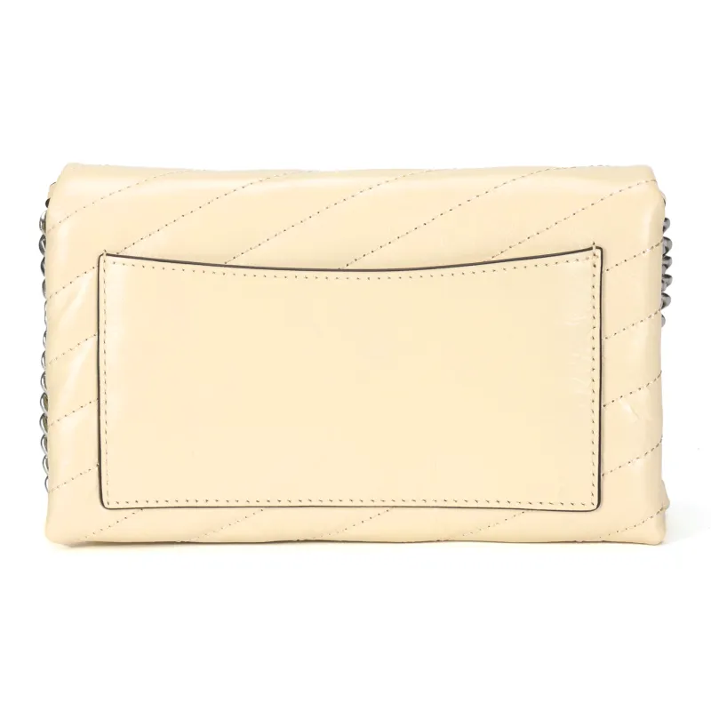 TORY BURCH Kira Sheepskin Shoulder Bag, Crossbody Bag Mini Women's Yellow-2
