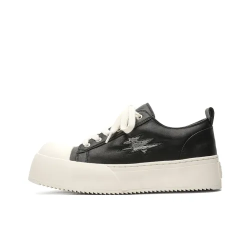 Dounkol Get Cool Height Increasing Low Top Skateboard Shoes Men's Black