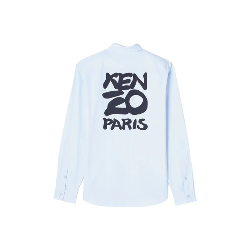 KENZO Shirts Men Light Blue-0