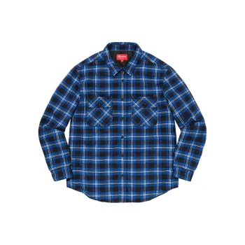 Supreme Arc Logo Quilted Flannel Shirt