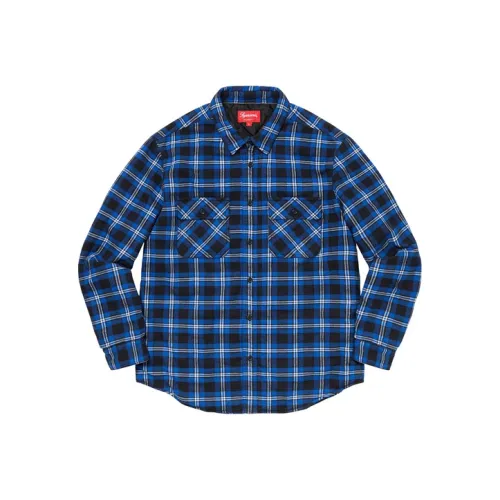Supreme Arc Logo Quilted Flannel Shirt