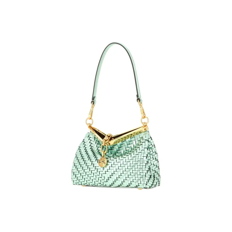 ETRO Calfskin Shoulder Bag Women's Light Green-1