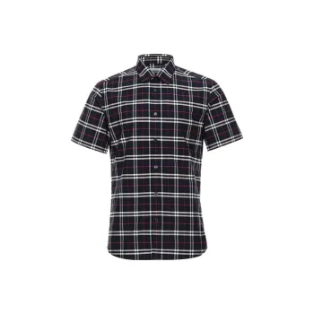 Burberry Check S/S Shirt Navy