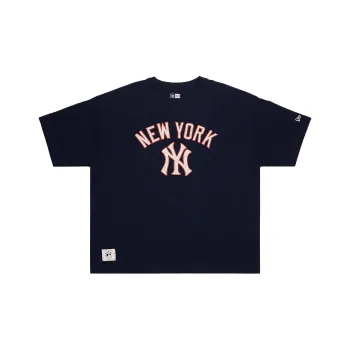 New Era Print Collection Short-Sleeved T-Shirts Print Versatile Unisex Navy Blue