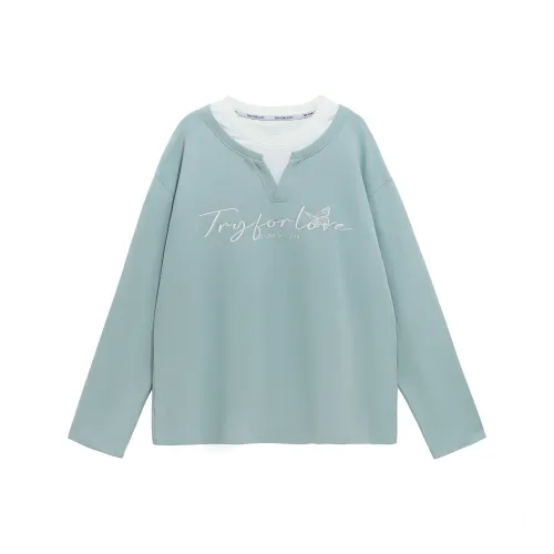 Tryforlove T Shirt Men's Light Gray Green