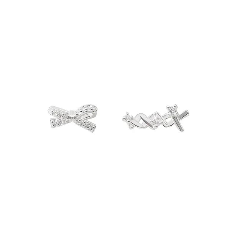 MIDNIGHT MOMENT S999 Silver Stud Earrings Women's-6