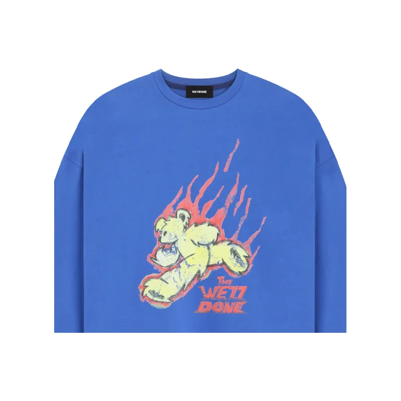 WE11DONE Long Sleeved T Shirts Unisex Blue-2
