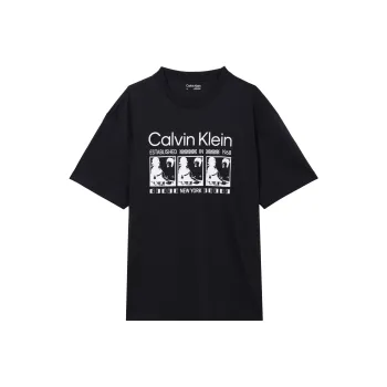 CALVIN KLEIN Rainbow Series T Shirt Men's Space Black