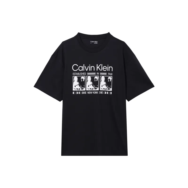 CALVIN KLEIN Rainbow Series T Shirt Men's Space Black-0